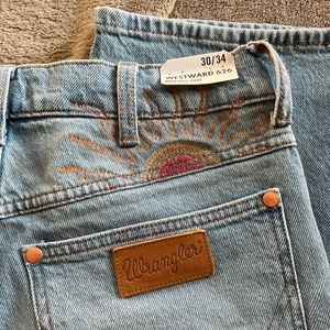 Wrangler 626 Westward Bootcut Jeans - Rare Sun Embroidery